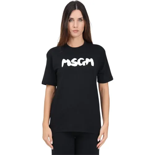 Msgm - Tops > T-Shirts - Black - Msgm - Modalova