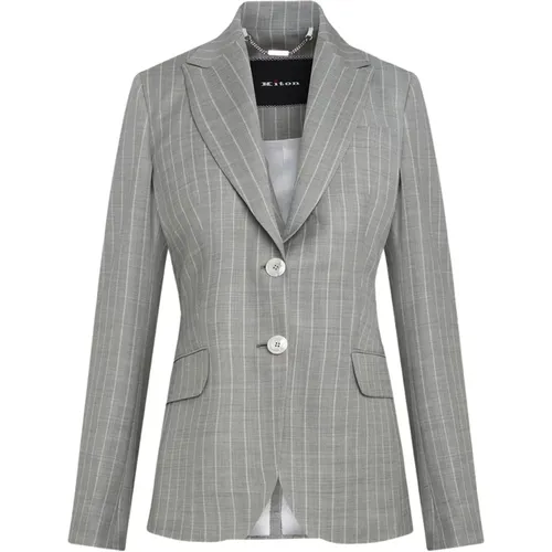 Kiton - Jackets > Blazers - Gray - Kiton - Modalova