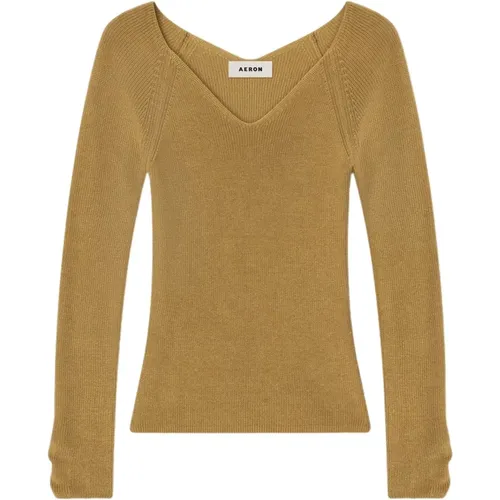 Knitwear > V-neck Knitwear - - Aeron - Modalova