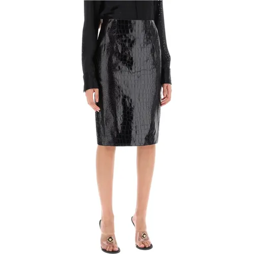 Skirts > Leather Skirts - - Versace - Modalova