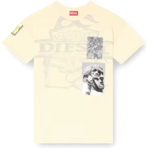 Diesel - Tops > T-Shirts - Beige - Diesel - Modalova