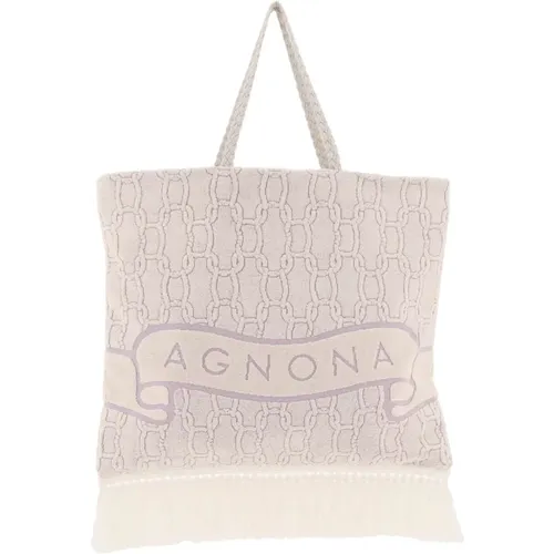 Agnona - Bags > Tote Bags - White - Agnona - Modalova