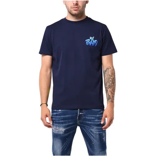 My Brand - Tops > T-Shirts - Blue - My Brand - Modalova