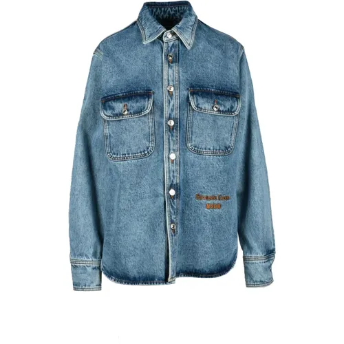 Shirts > Denim Shirts - - Msgm - Modalova