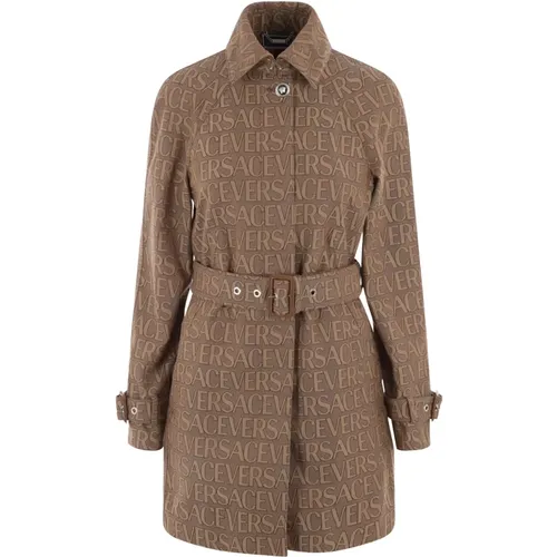 Coats > Belted Coats - - Versace - Modalova