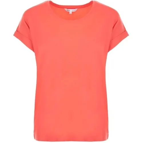 Only - Tops > T-Shirts - Red - Only - Modalova