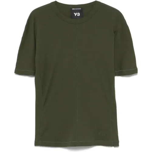 Y-3 - Tops > T-Shirts - Green - Y-3 - Modalova