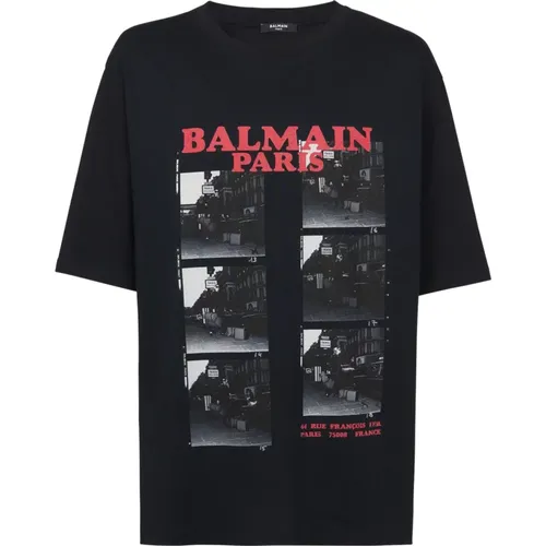 Balmain - Tops > T-Shirts - Black - Balmain - Modalova