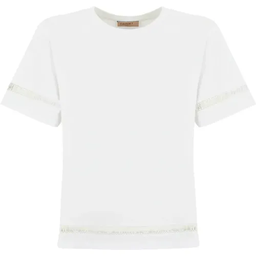 Twinset - Tops > T-Shirts - White - Twinset - Modalova