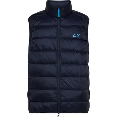 Sun68 - Jackets > Vests - Blue - Sun68 - Modalova