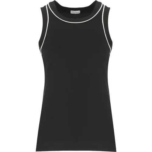 Tops > Sleeveless Tops - - BRUNELLO CUCINELLI - Modalova