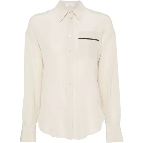 Blouses & Shirts > Shirts - - BRUNELLO CUCINELLI - Modalova