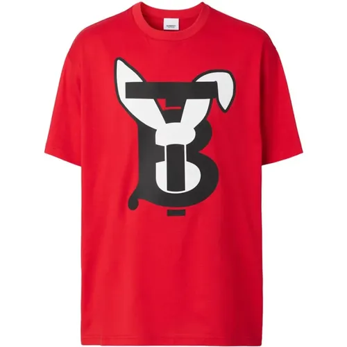 Burberry - Tops > T-Shirts - Red - Burberry - Modalova