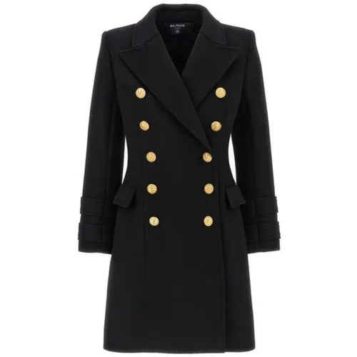 Coats > Double-Breasted Coats - - Balmain - Modalova