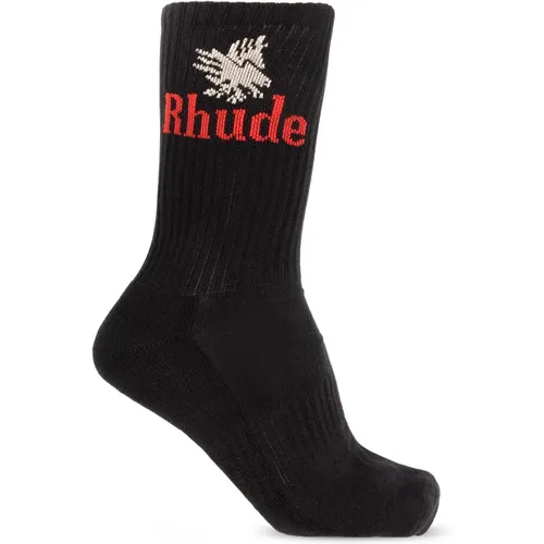 Rhude - Underwear > Socks - Black - Rhude - Modalova