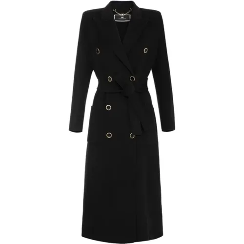 Coats > Belted Coats - - Elisabetta Franchi - Modalova