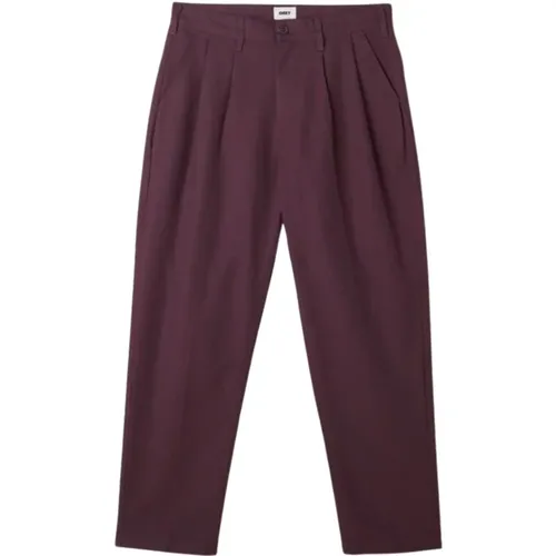 Trousers > Straight Trousers - - Obey - Modalova