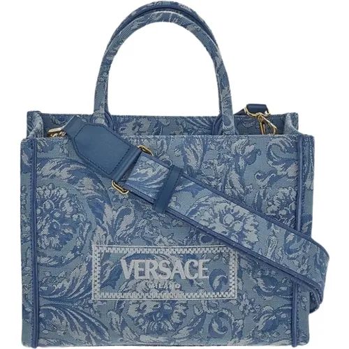 Versace - Bags > Tote Bags - Blue - Versace - Modalova