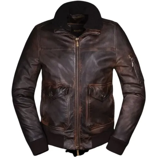 Jackets > Leather Jackets - - Moorer - Modalova