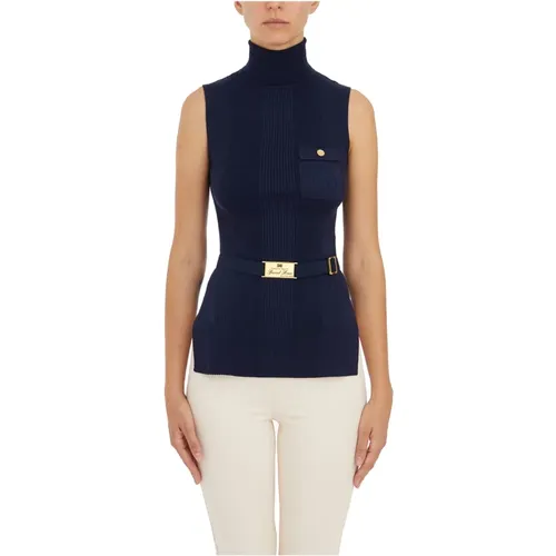 Tops > Sleeveless Tops - - Elisabetta Franchi - Modalova