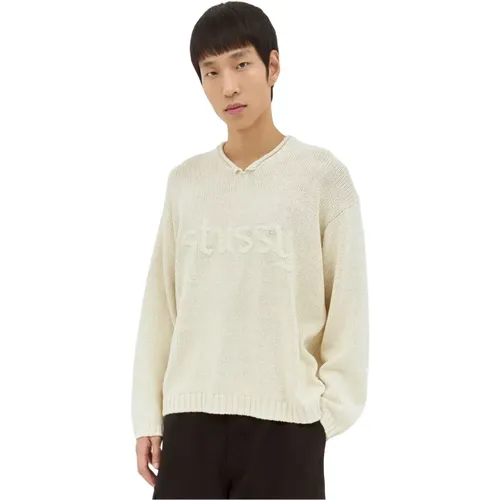 Knitwear > V-neck Knitwear - - Stüssy - Modalova