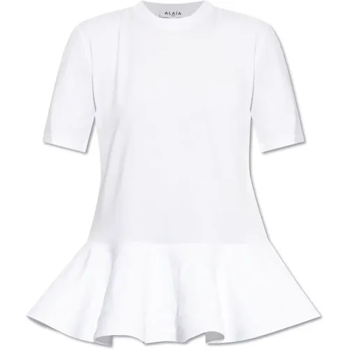 Alaïa - Tops > T-Shirts - White - Alaïa - Modalova