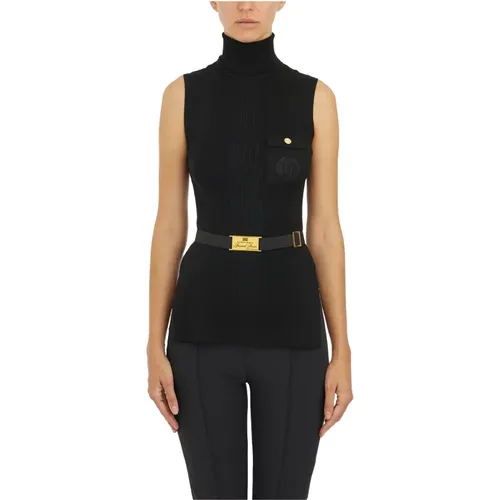 Tops > Sleeveless Tops - - Elisabetta Franchi - Modalova