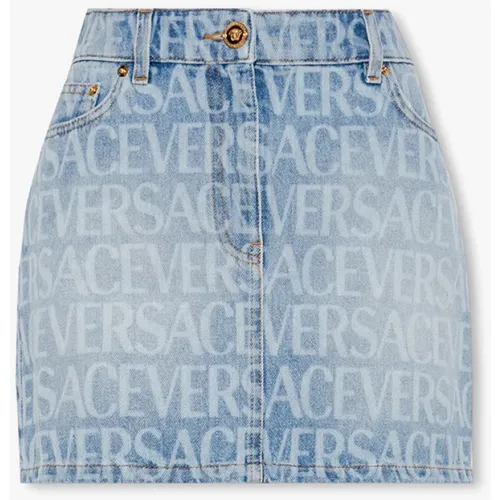 Skirts > Denim Skirts - - Versace - Modalova
