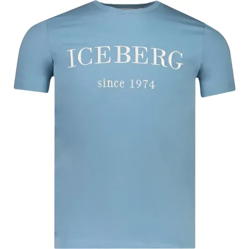 Iceberg - Tops > T-Shirts - Blue - Iceberg - Modalova