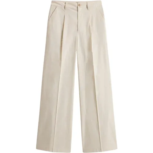 Trousers > Wide Trousers - - Woolrich - Modalova