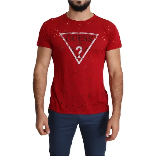 Guess - Tops > T-Shirts - Red - Guess - Modalova