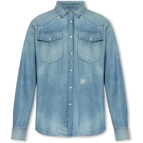 Shirts > Denim Shirts - - Palm Angels - Modalova