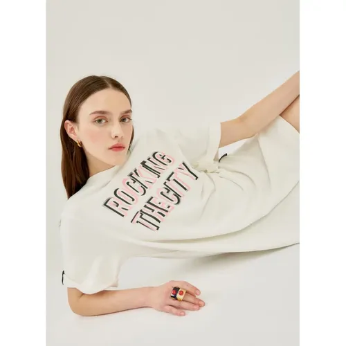 T-shirt dress with logo - Silvian Heach - Modalova