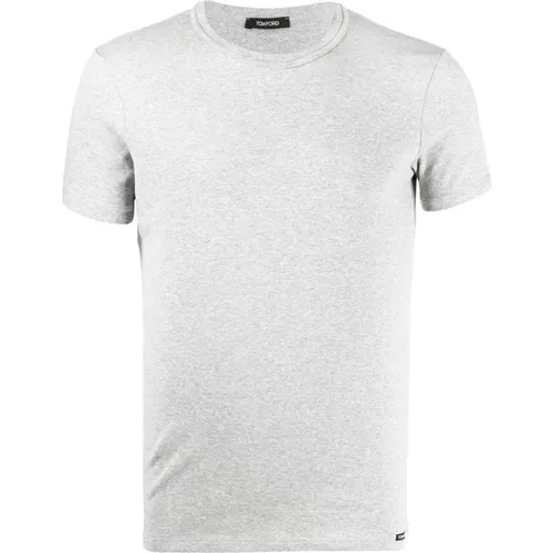 Tom Ford - Tops > T-Shirts - Gray - Tom Ford - Modalova