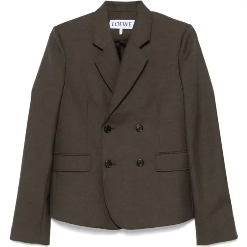 Loewe - Jackets > Blazers - Green - Loewe - Modalova