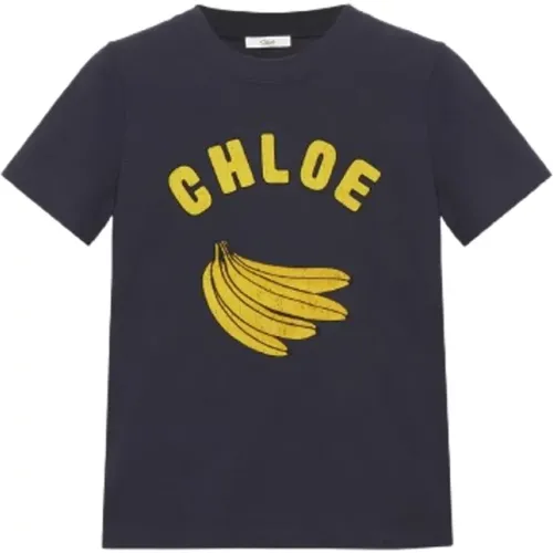 Chloé - Tops > T-Shirts - Blue - Chloé - Modalova