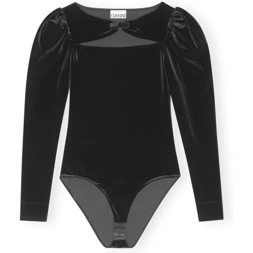 Ganni - Tops > Body - Black - Ganni - Modalova