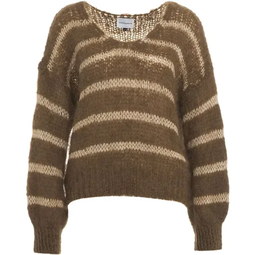 Knitwear > V-neck Knitwear - - American Dreams - Modalova