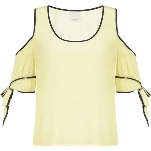 Pinko - Tops > T-Shirts - Yellow - pinko - Modalova
