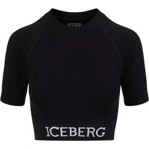 Iceberg - Tops > T-Shirts - Black - Iceberg - Modalova