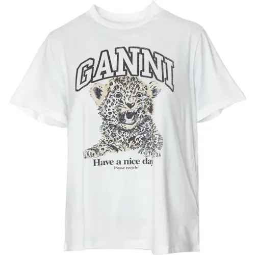 Ganni - Tops > T-Shirts - White - Ganni - Modalova