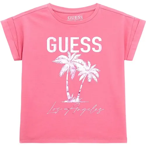 Guess - Tops > T-Shirts - Pink - Guess - Modalova
