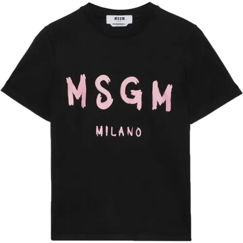 Msgm - Tops > T-Shirts - Beige - Msgm - Modalova