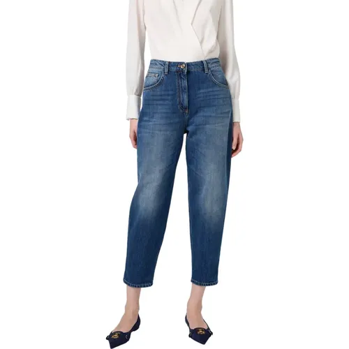 Jeans > Cropped Jeans - - Elisabetta Franchi - Modalova