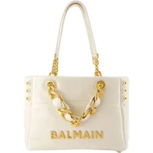 Balmain - Bags > Handbags - Beige - Balmain - Modalova