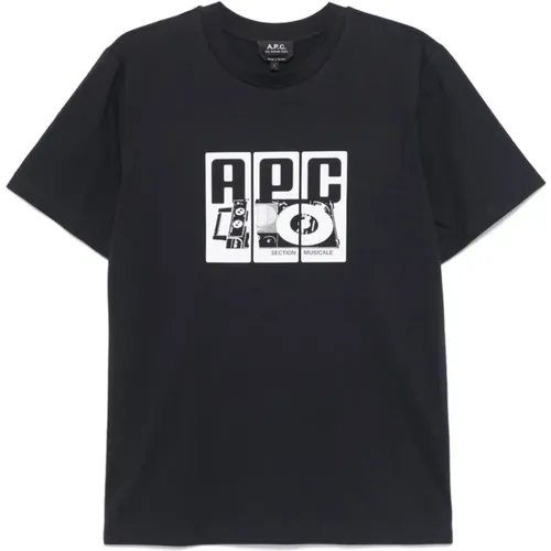 A.p.c. - Tops > T-Shirts - Blue - A.p.c. - Modalova