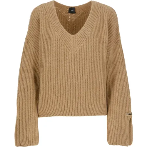 Knitwear > V-neck Knitwear - - pinko - Modalova