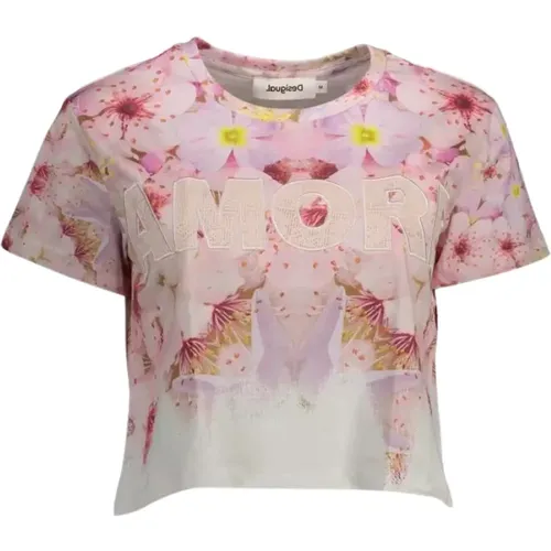 Desigual - Tops > T-Shirts - Pink - Desigual - Modalova