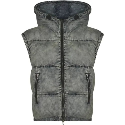 Diesel - Jackets > Vests - Gray - Diesel - Modalova