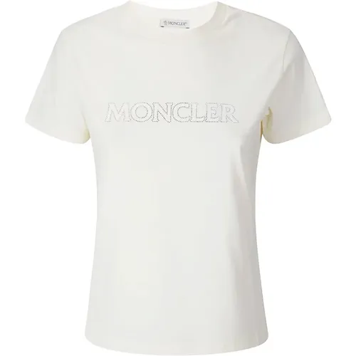 Moncler - Tops > T-Shirts - White - Moncler - Modalova